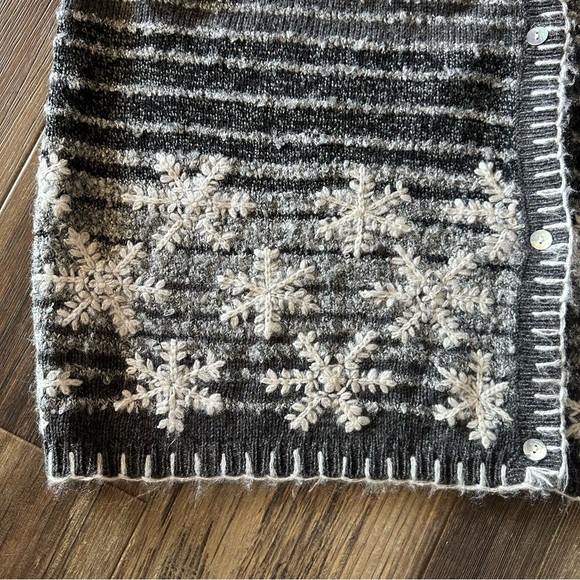 CST Studio wool blend chunky knit winter sweater vest snowflake womens 3X - Picture 3 of 7